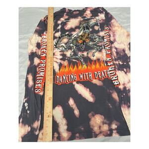 Broken Promises Dancing With Death Tie Dye Long Sleeve Shirt Graphic